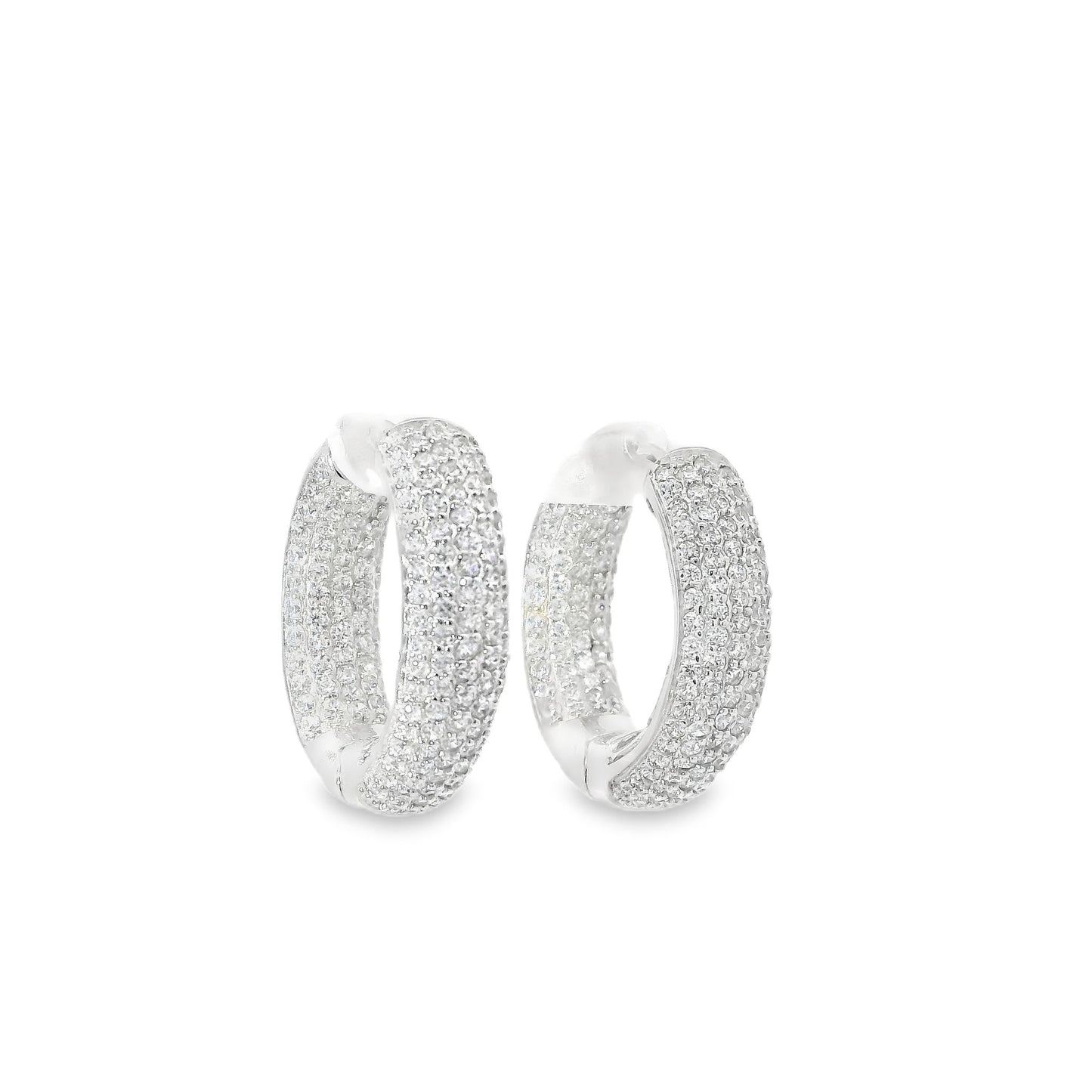 Pave Chunky 1" Hoop - KE19490