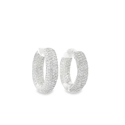Pave Chunky 1" Hoop - KE19490