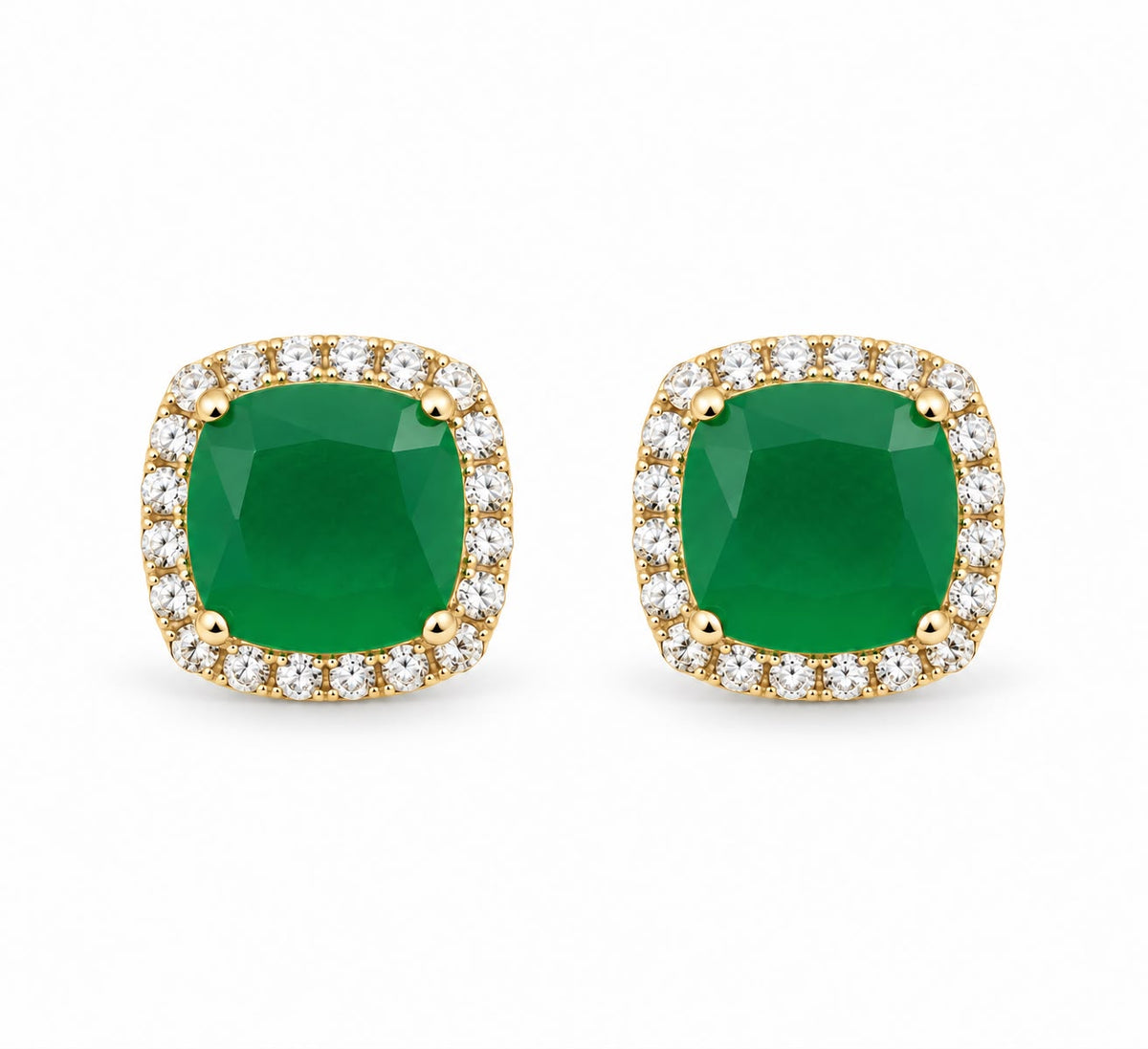 Halo Cushion Stud - KE19867