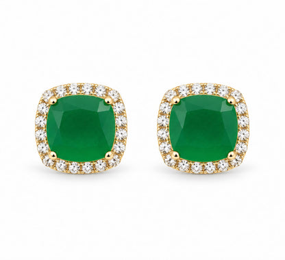 Halo Cushion Stud - KE19867