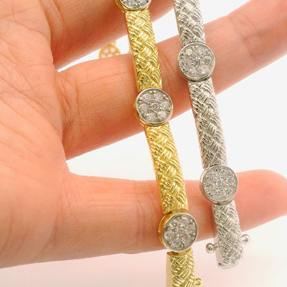 Italian Braided Flower Bracelet - KB33018