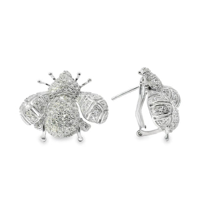 Chunky Pave Bee Earring - AE18696W