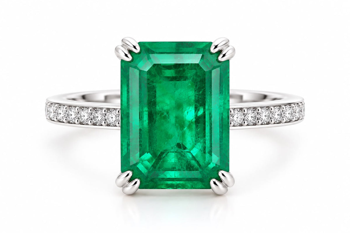Emerald Cut Pave Band Ring - KR661010