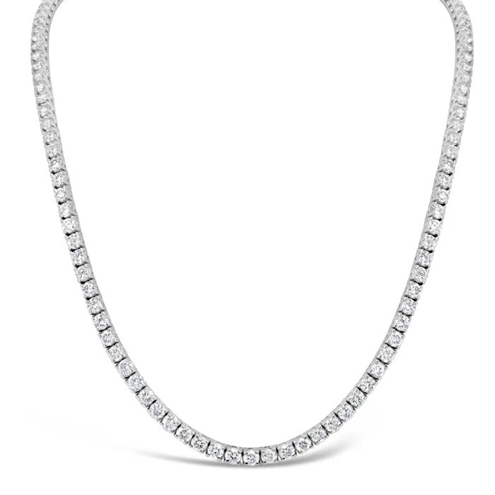 Diamond CZ 3MM 4prong Tennis Necklace