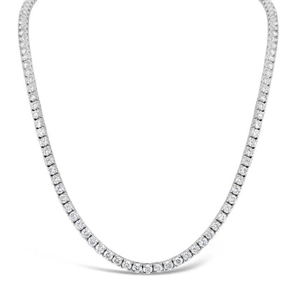Diamond CZ 3MM 4prong Tennis Necklace