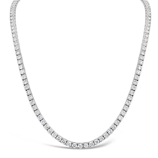 Diamond CZ 3MM 4prong Tennis Necklace