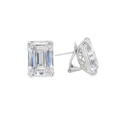 Large Rectangle Omega Back Earring - KE192039