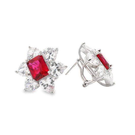 Chunky Flower Omega Earring - KE192016