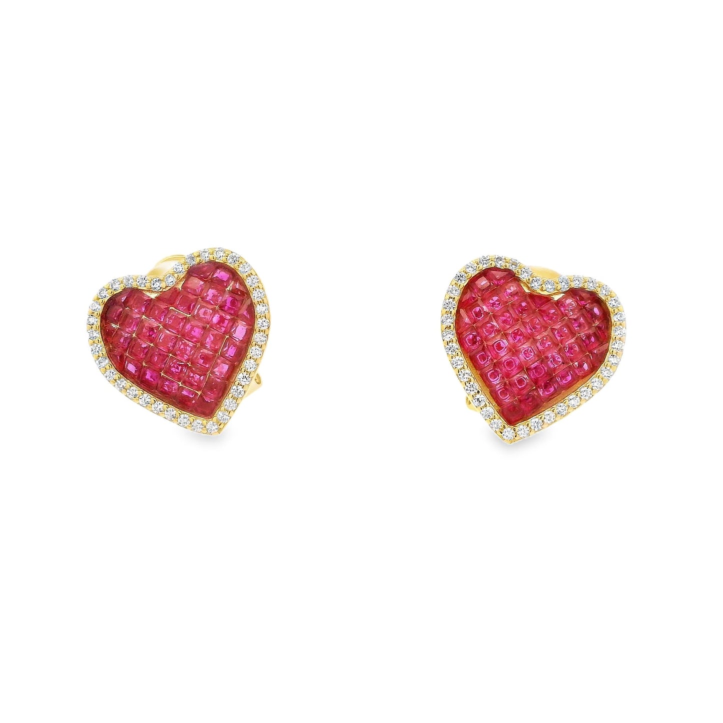Invisible set Heart Omega Back Earring - AE13329