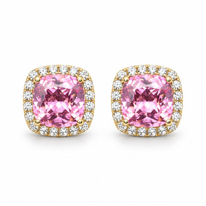 Halo Cushion Stud - KE19867