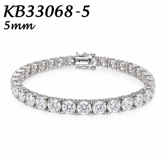 Diamond CZ 5MM 4prong Tennis Bracelet - KB33068-5