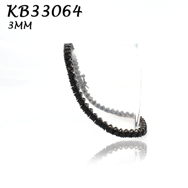 Diamond CZ 3MM 3prong Tennis Bracelet - KB33064