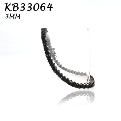 Diamond CZ 3MM 3prong Tennis Bracelet - KB33064