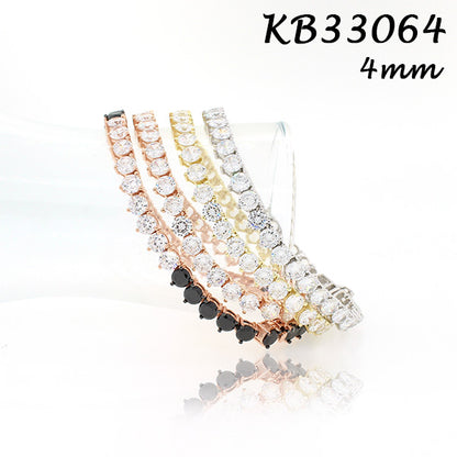 Diamond CZ 4MM 3prong Tennis Bracelet - KB33064-4