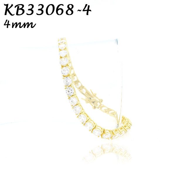Diamond CZ 4MM 4prong Tennis Bracelet - KB33068-4