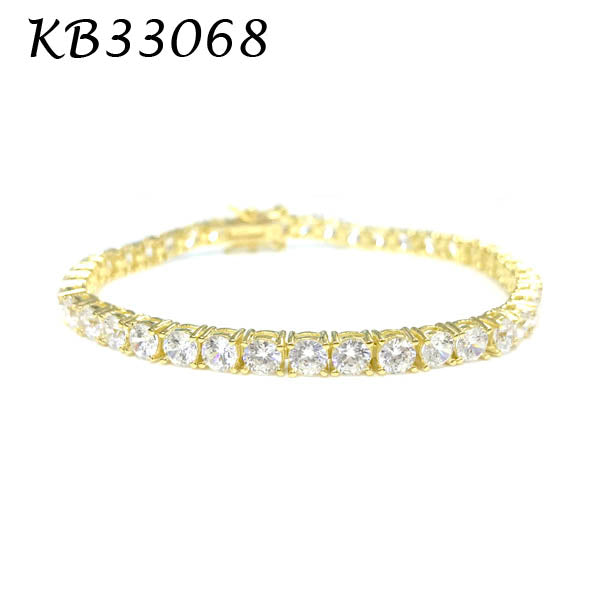 Diamond CZ 4MM 4prong Tennis Bracelet - KB33068-4