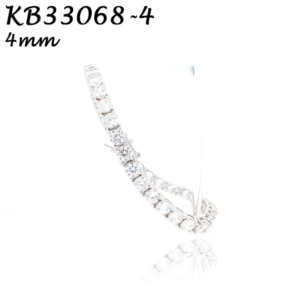 Diamond CZ 4MM 4prong Tennis Bracelet - KB33068-4