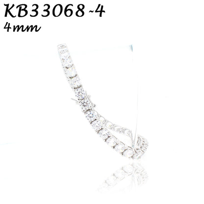Diamond CZ 4MM 4prong Tennis Bracelet - KB33068-4
