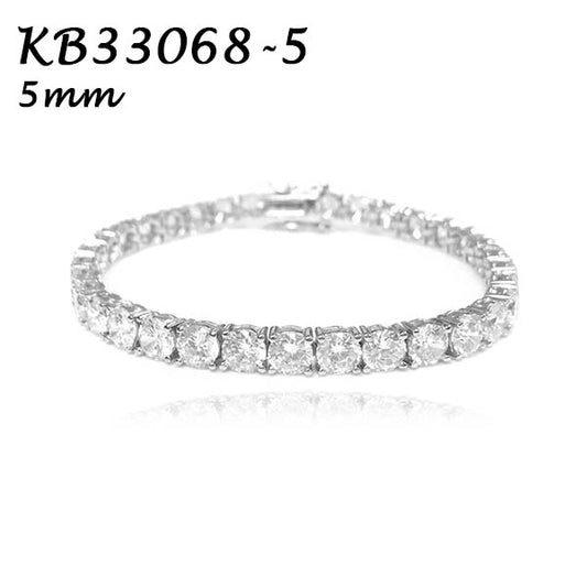Diamond CZ 5MM 4prong Tennis Bracelet - KB33068-5