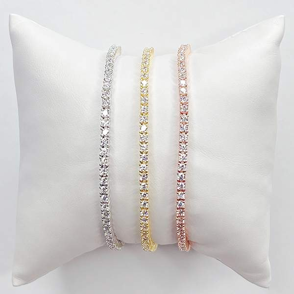 Diamond CZ 2.25MM 4prong Tennis Bracelet - KB33113