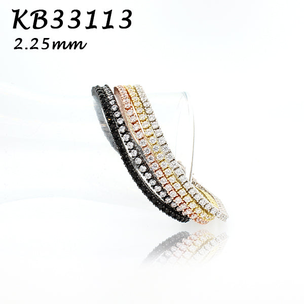 Diamond CZ 2.25MM 4prong Tennis Bracelet - KB33113