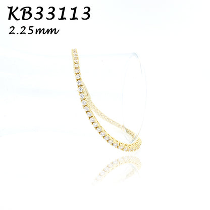 Diamond CZ 2.25MM 4prong Tennis Bracelet - KB33113