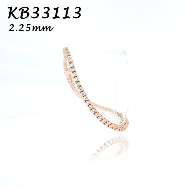 Diamond CZ 2.25MM 4prong Tennis Bracelet - KB33113