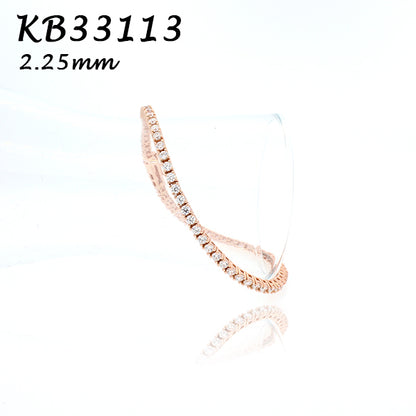 Diamond CZ 2.25MM 4prong Tennis Bracelet - KB33113