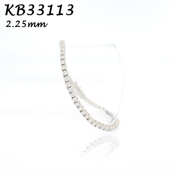 Diamond CZ 2.25MM 4prong Tennis Bracelet - KB33113